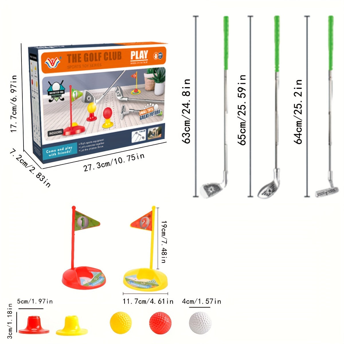 Kids Golf Set - Adjustable Clubs, Balls & Goals for Ages 3-8