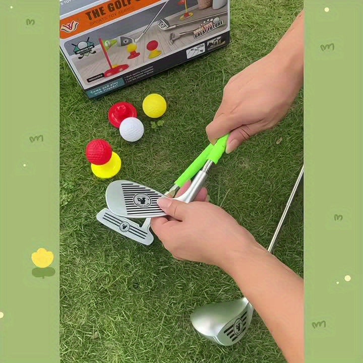 Kids Golf Set - Adjustable Clubs, Balls & Goals for Ages 3-8