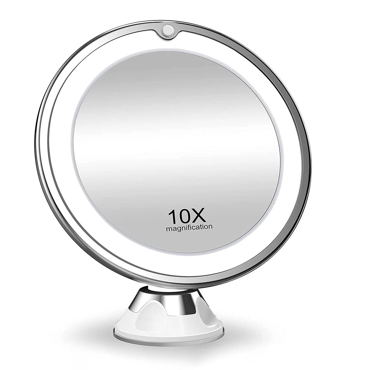 LED Magnifying Makeup Mirror - 10x Magnification & 360° Rotation