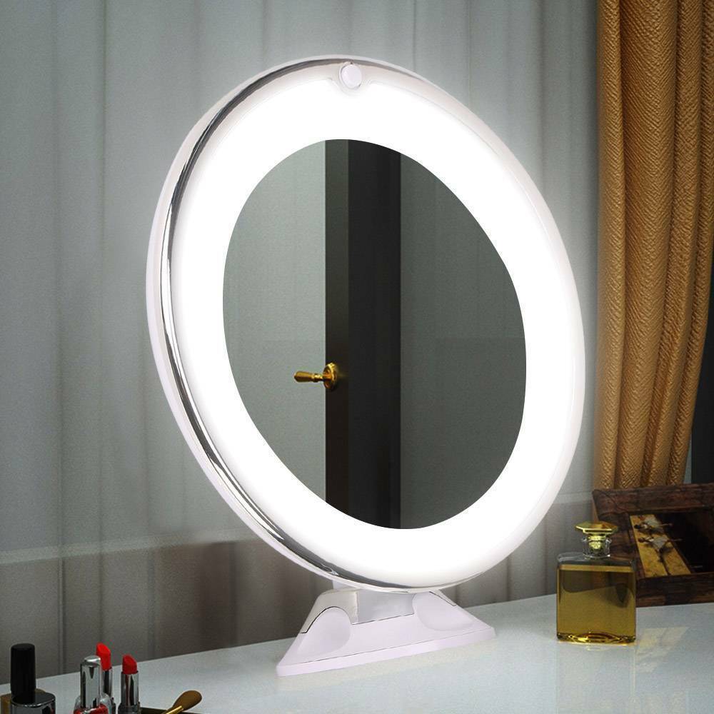 LED Magnifying Makeup Mirror - 10x Magnification & 360° Rotation