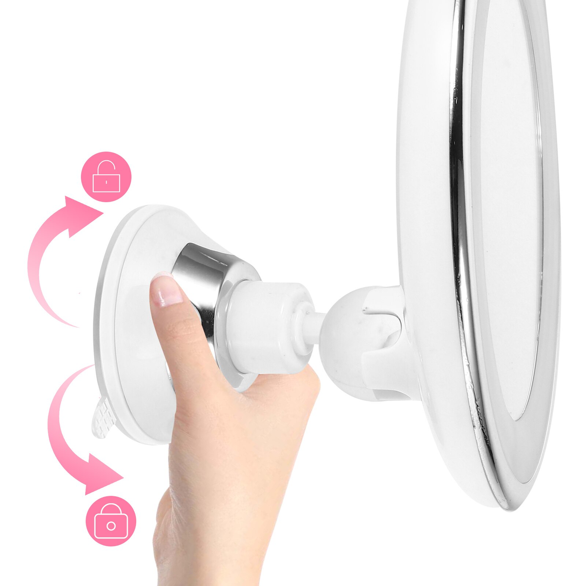 LED Magnifying Makeup Mirror - 10x Magnification & 360° Rotation