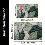 Leaf Bath Mat - Soft Microfiber with Non-Slip Backing