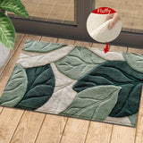Leaf Bath Mat - Soft Microfiber with Non-Slip Backing