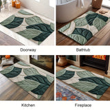 Leaf Bath Mat - Soft Microfiber with Non-Slip Backing
