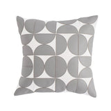 Luxury Faux Leather Sofa Cushion Cover - Embroidered 18x18