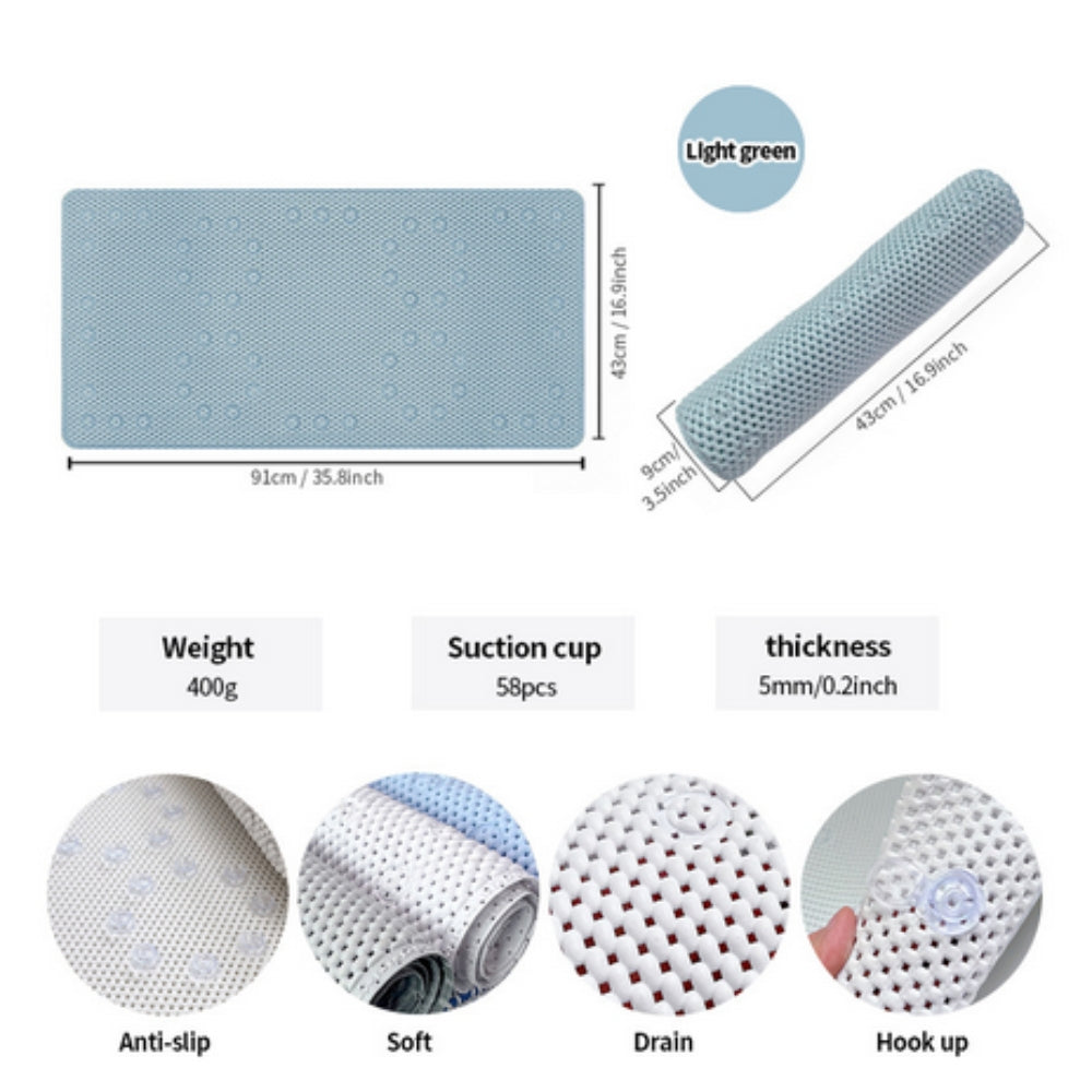 Luxury Non-Slip Bath Mat with Soft Foam Cushioning - Quick-Drying Bathroom Mats