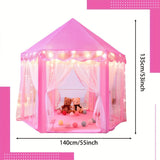 Magical Princess Play Tent with Star Lights for Kids