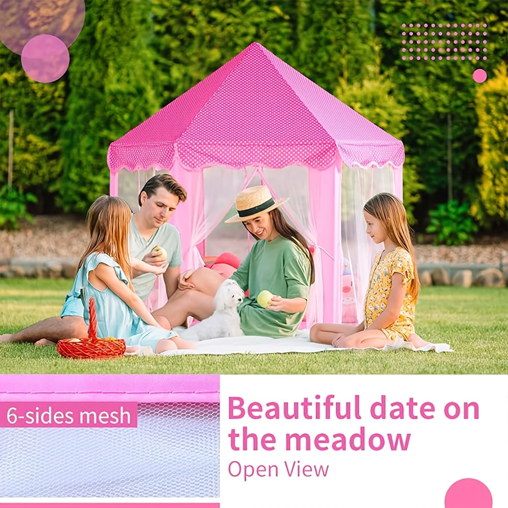 Magical Princess Play Tent with Star Lights for Kids