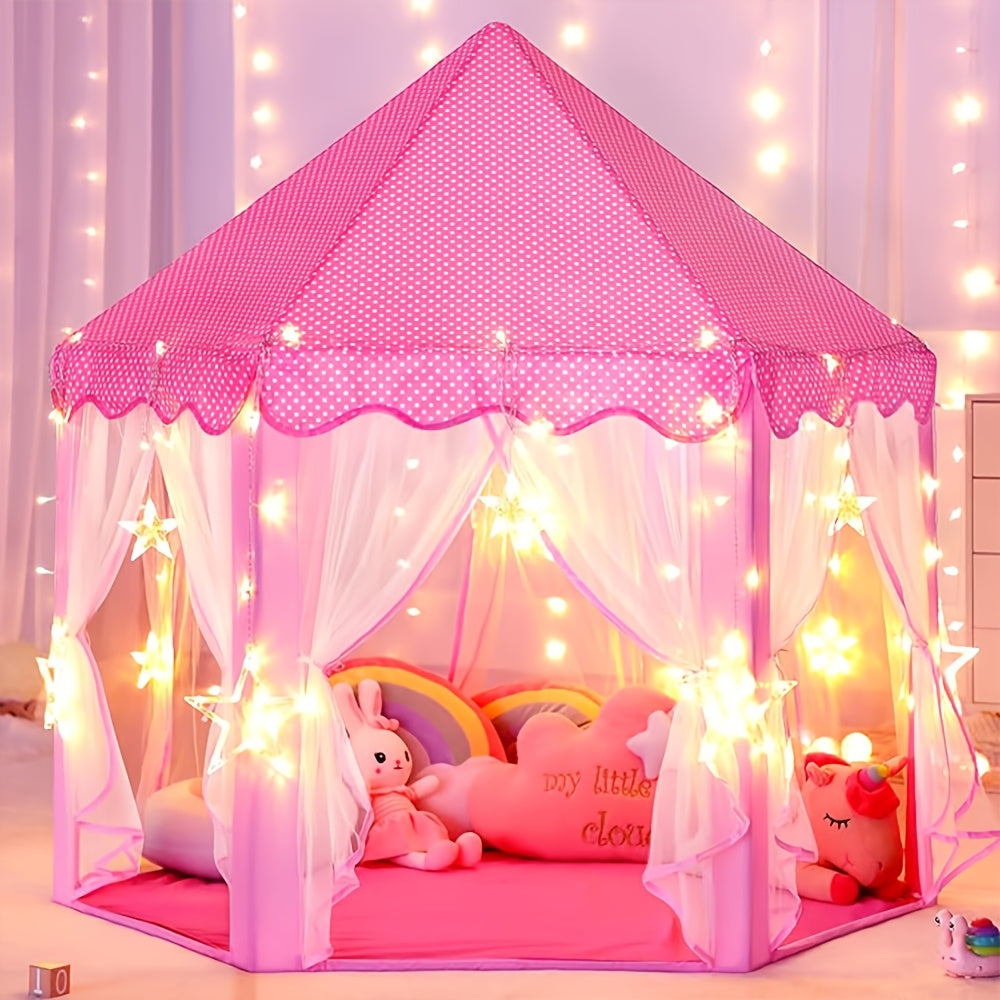Magical Princess Play Tent with Star Lights for Kids