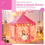 Magical Princess Play Tent with Star Lights for Kids