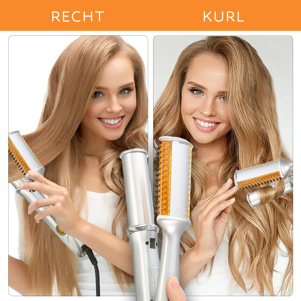 Max Prime - 2-in-1 Hair Styler & Rotating Curling Iron