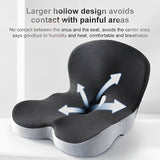 Memory Foam Seat Cushion with Lumbar Support - Ergonomic Design