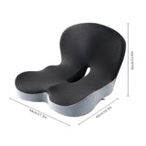 Memory Foam Seat Cushion with Lumbar Support - Ergonomic Design