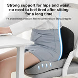 Memory Foam Seat Cushion with Lumbar Support - Ergonomic Design