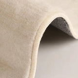 Minimalist Cream Irregular Shaped Area Rug - Soft Plush Non-Slip Carpet