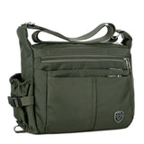 Minimalist Mens Messenger Bag with Water Bottle Holder