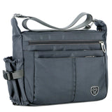 Minimalist Mens Messenger Bag with Water Bottle Holder