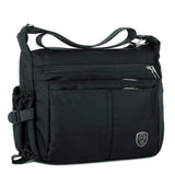 Minimalist Mens Messenger Bag with Water Bottle Holder