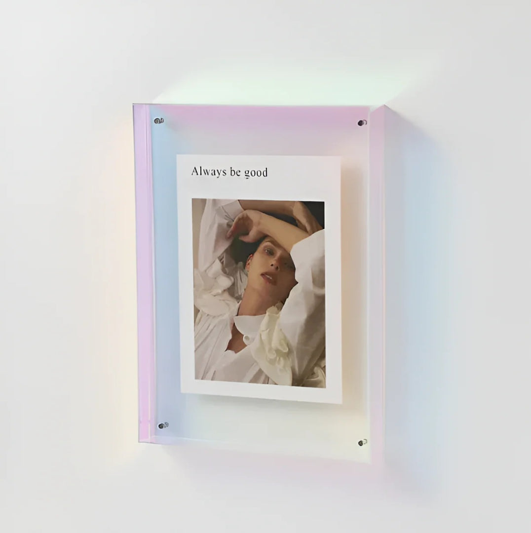 Modern Acrylic Photo Frame - Minimalist Transparent Design
