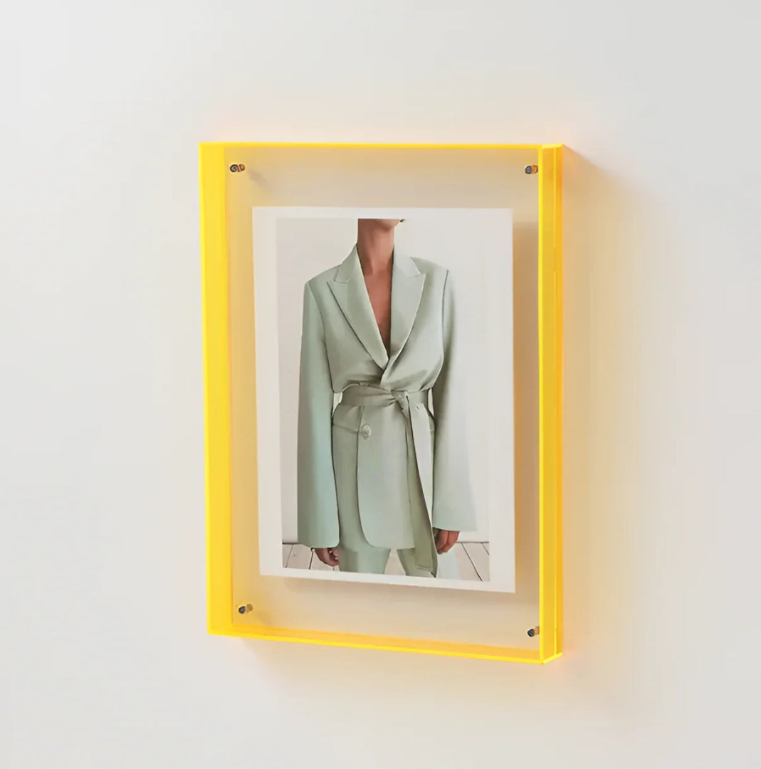 Modern Acrylic Photo Frame - Minimalist Transparent Design