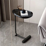 Modern C-Shaped Side Table - Portable Small Bedside End Table