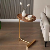 Modern C-Shaped Side Table - Portable Small Bedside End Table