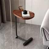 Modern C-Shaped Side Table - Portable Small Bedside End Table