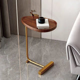 Modern C-Shaped Side Table - Portable Small Bedside End Table