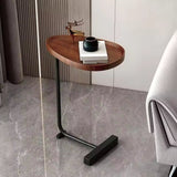 Modern C-Shaped Side Table - Portable Small Bedside End Table