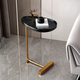 Modern C-Shaped Side Table - Portable Small Bedside End Table