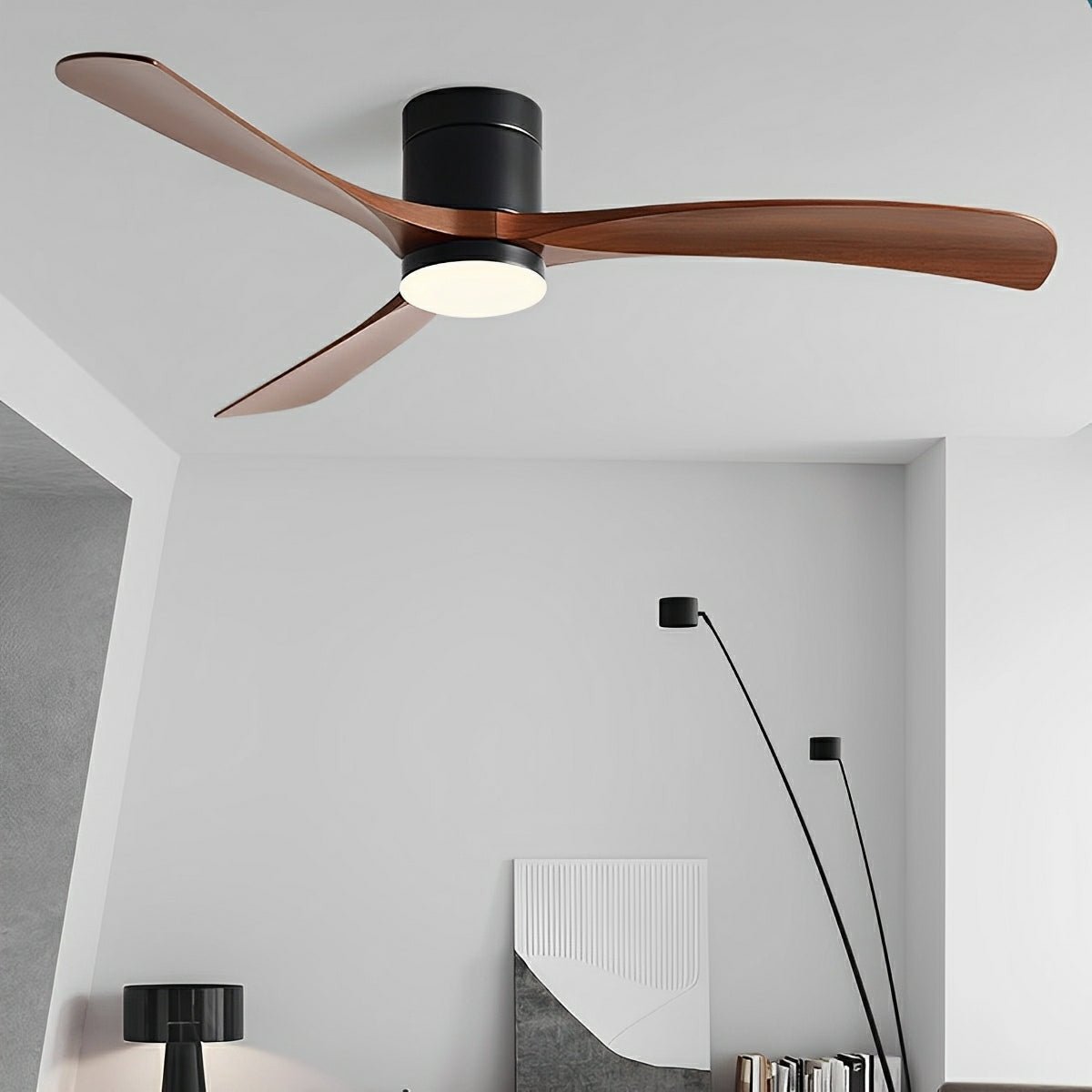 Modern Ceiling Fan with LED Light, Remote & Quiet Operation
