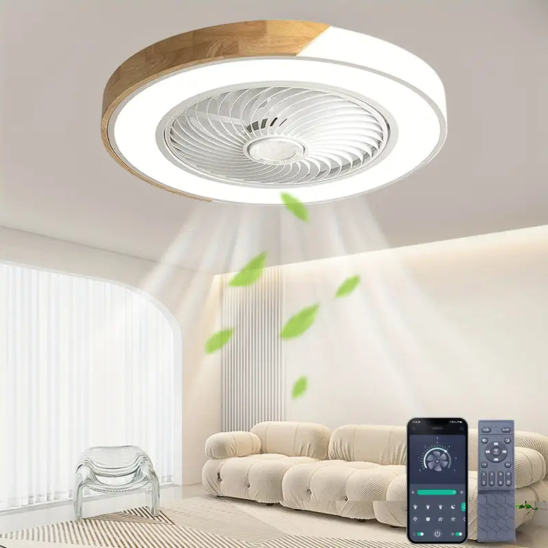 Modern Ceiling Fan with Lights and Remote Control - Energy Efficient LED Lighting
