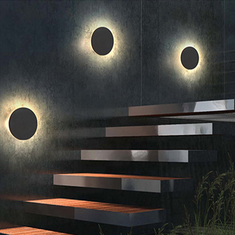 Modern Compact Outdoor Wall Light - Dual LED Uplight & Downlight