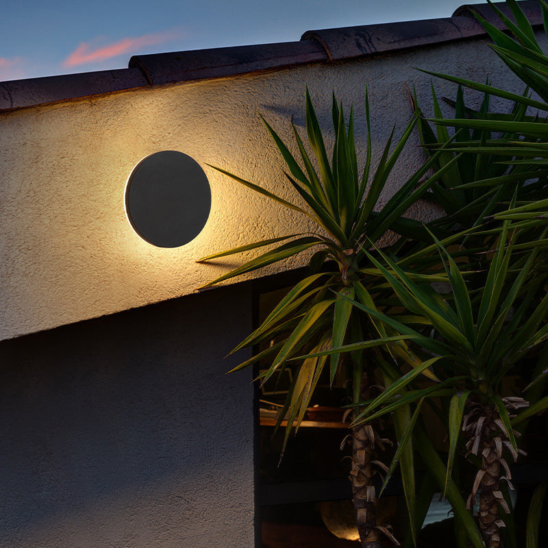 Modern Compact Outdoor Wall Light - Dual LED Uplight & Downlight