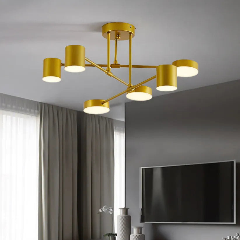 Modern Flush Mount Ceiling Light Fixture - Adjustable LED Lighting