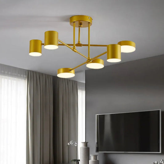 Modern Flush Mount Ceiling Light Fixture - Adjustable LED Lighting