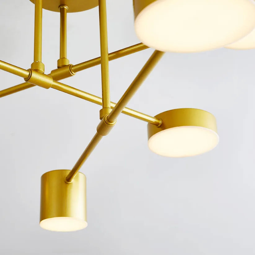 Modern Flush Mount Ceiling Light Fixture - Adjustable LED Lighting