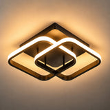 Modern LED Flush Mount Ceiling Light - 3-Color Double Ring Fixture