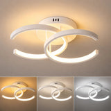 Modern LED Flush Mount Ceiling Light - 3-Color Double Ring Fixture