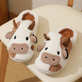 MooVera - Cozy Cartoon Cow Winter Slippers for Couples - Warmest Slippers for Men & Women