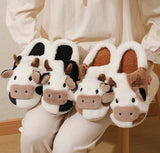 MooVera - Cozy Cartoon Cow Winter Slippers for Couples - Warmest Slippers for Men & Women
