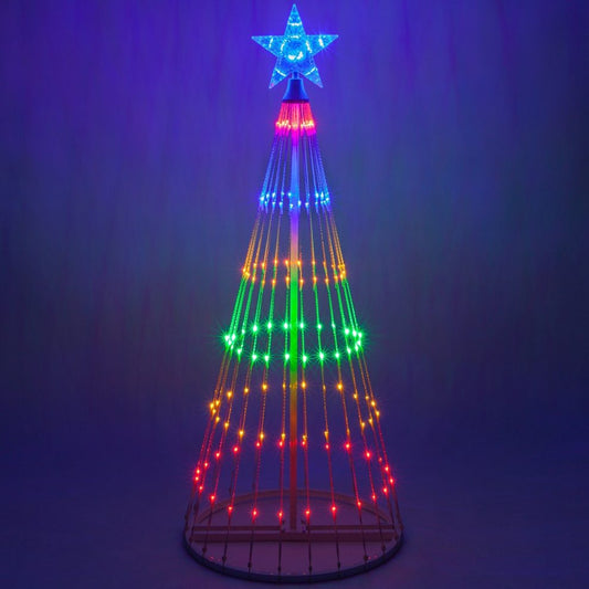 Multicolor LED Animated Outdoor Christmas Tree Lightshow - 150 Lights