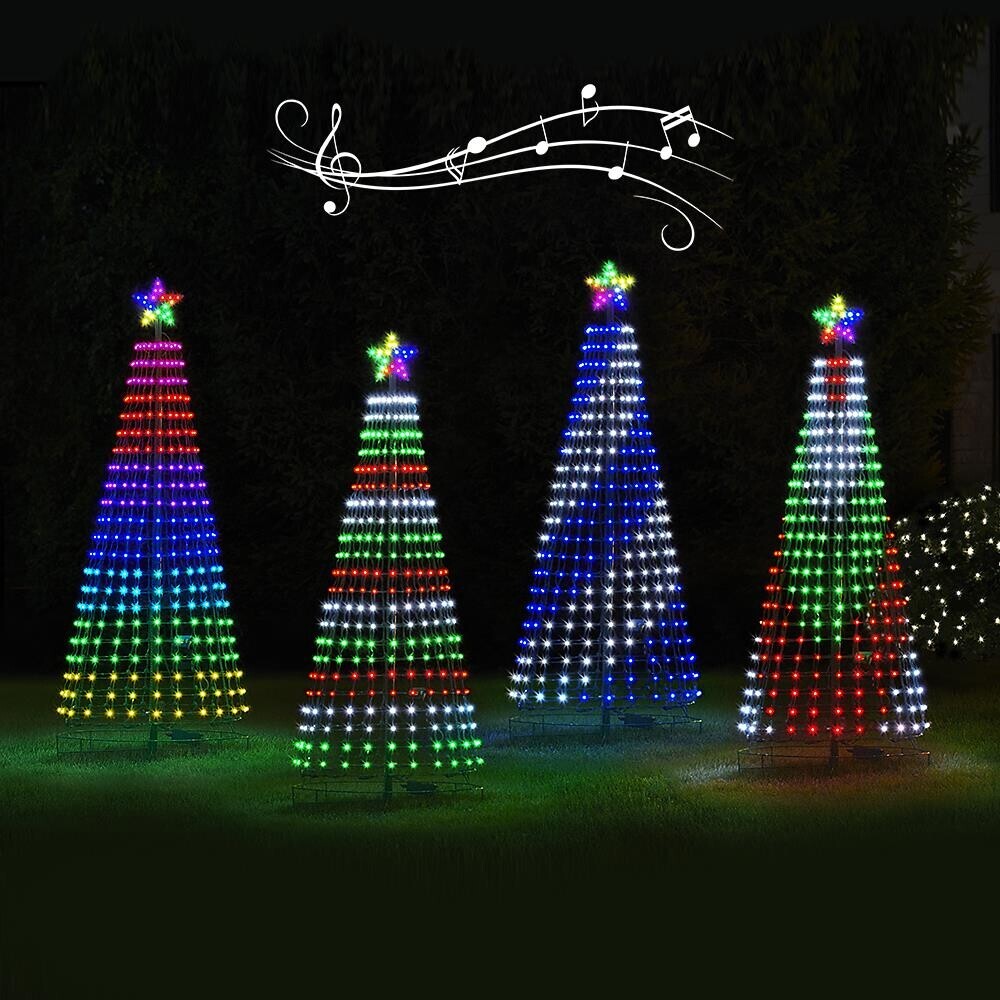 Multicolor LED Animated Outdoor Christmas Tree Lightshow - 150 Lights