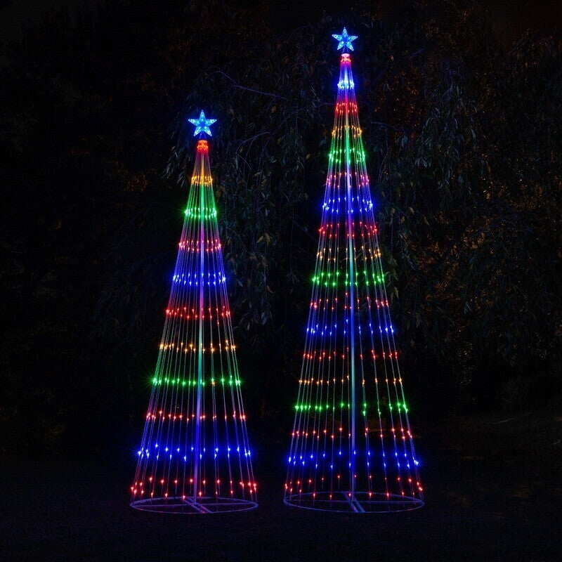 Multicolor LED Animated Outdoor Christmas Tree Lightshow - 150 Lights
