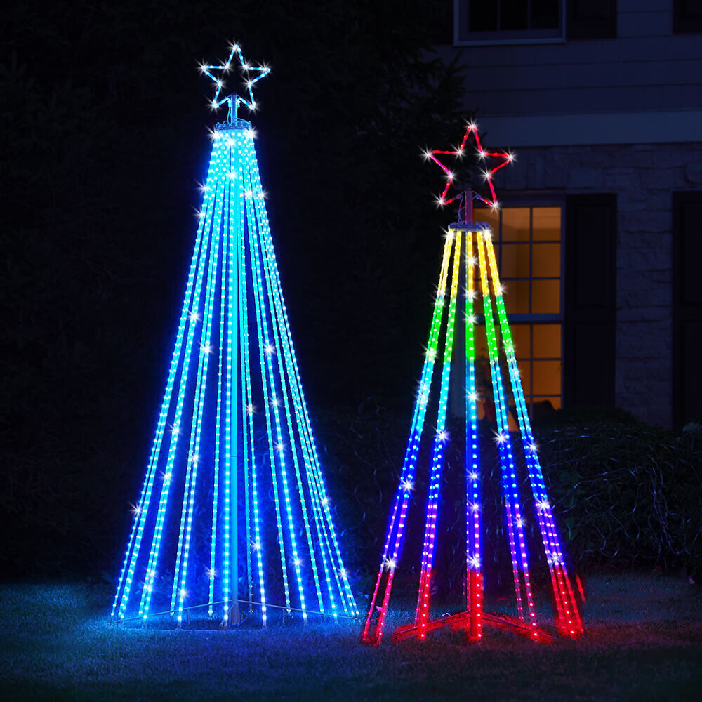 Multicolor LED Animated Outdoor Christmas Tree Lightshow - 150 Lights