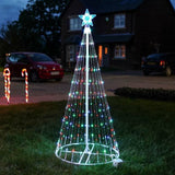 Multicolor LED Animated Outdoor Christmas Tree Lightshow - 150 Lights