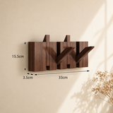 Natural Wood Wall-Mounted Piano Hanger Rack for Space-Saving