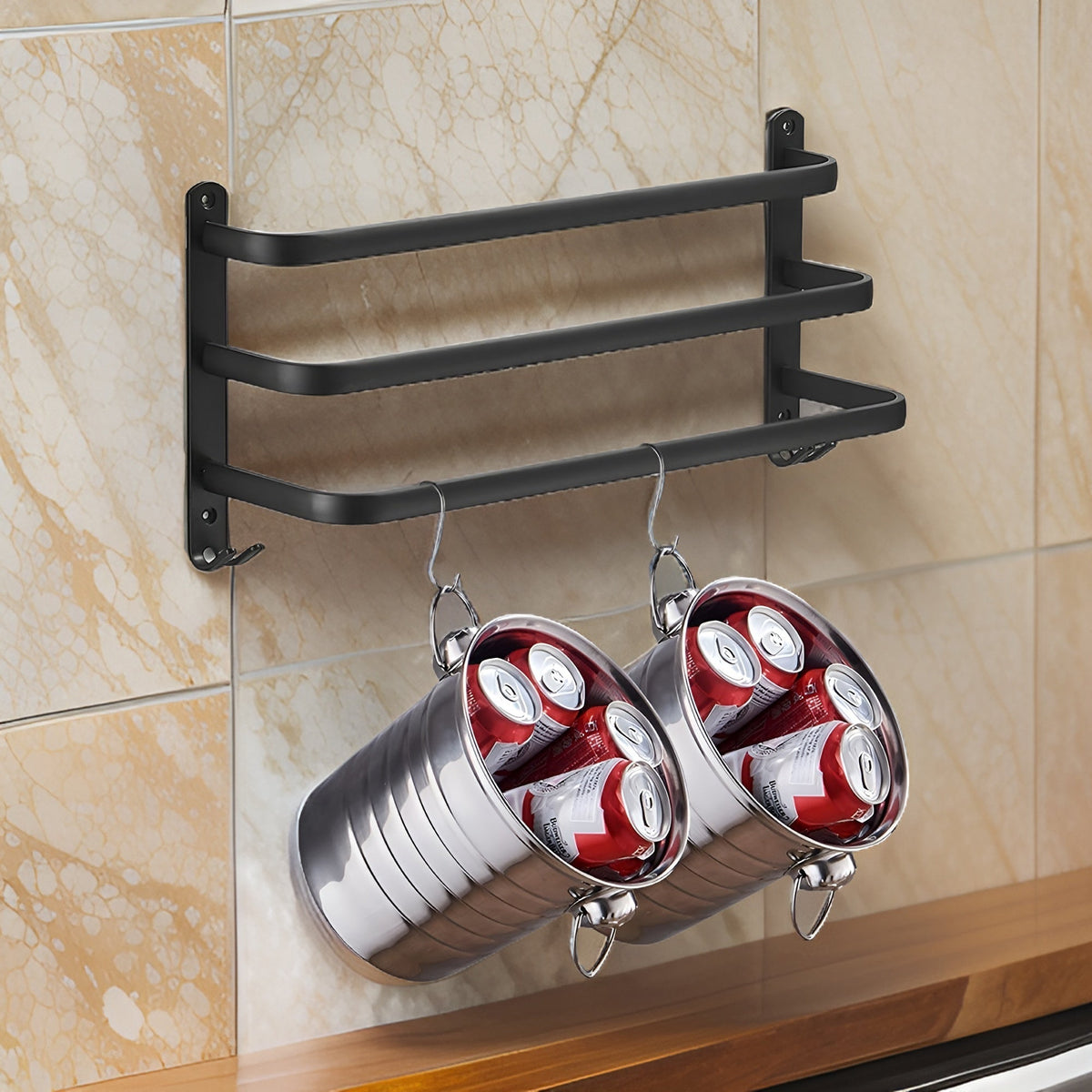 Neyora 3-Tier Wall Mounted Towel Rack - Durable Aluminum Bathroom Storage