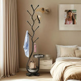Nordic Elegance - Stylish Iron Tree Coat Rack Stand