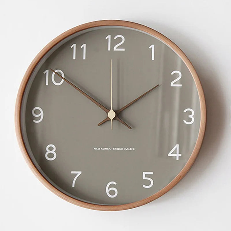Nordic Round Wall Clock - Modern Silent Quartz Home Décor